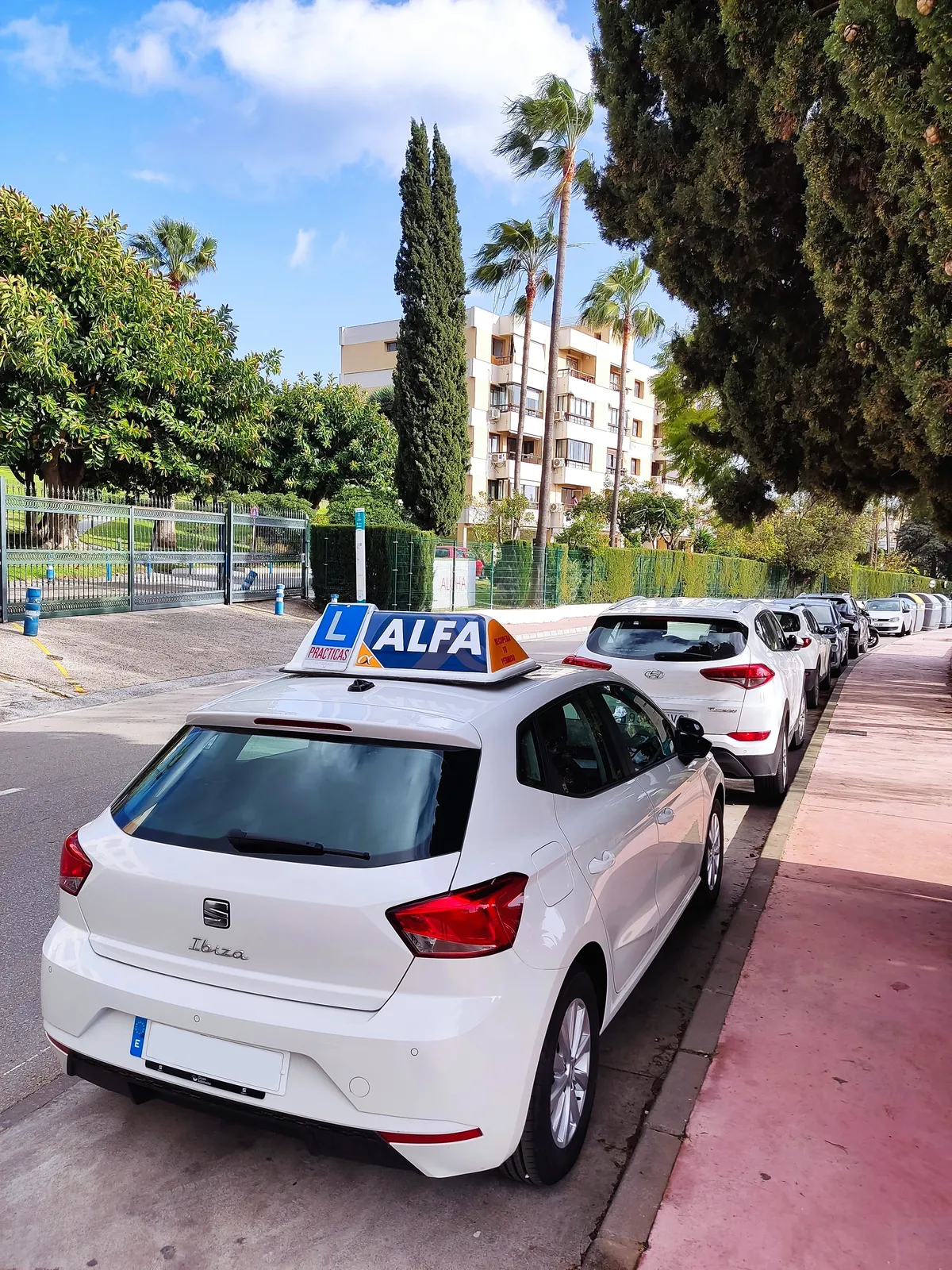 Recogida coche de autoescuela en Aloha Marbella